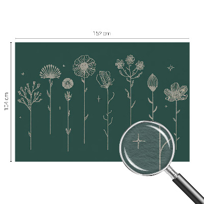 Modern wall mural for bedroom with a subtle floral pattern