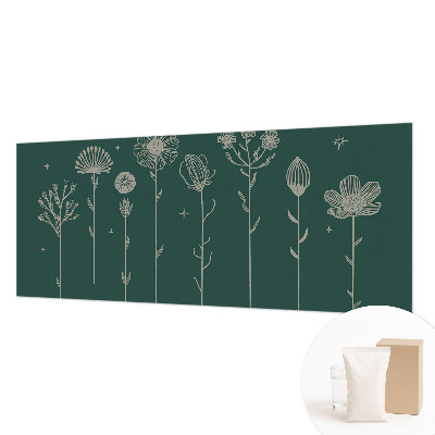 Modern wall mural for bedroom with a subtle floral pattern