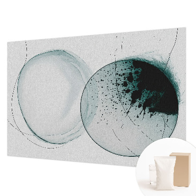 High quality photo wallpaper with a green circles pattern
