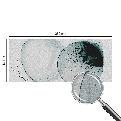 High quality photo wallpaper with a green circles pattern