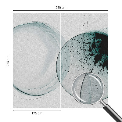 High quality photo wallpaper with a green circles pattern