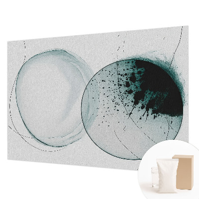 High quality photo wallpaper with a green circles pattern