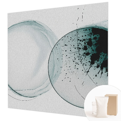 High quality photo wallpaper with a green circles pattern