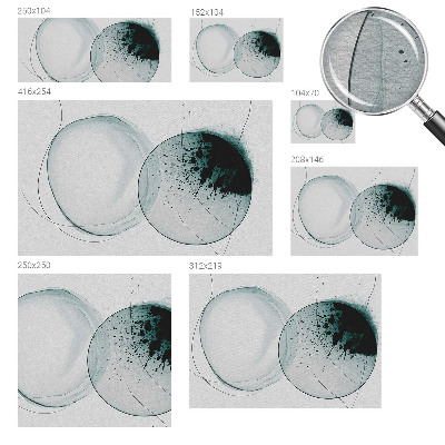 High quality photo wallpaper with a green circles pattern