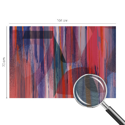 Modern wall mural for living room with rainbow stripes