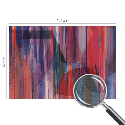 Modern wall mural for living room with rainbow stripes