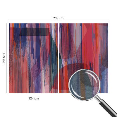 Modern wall mural for living room with rainbow stripes