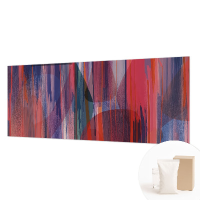 Modern wall mural for living room with rainbow stripes