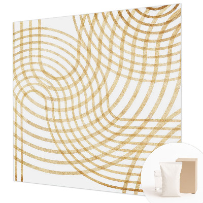 Premium wall mural for bedroom with a geometric weave pattern
