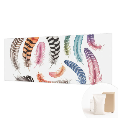 Premium photo wallpaper with a pastel feather pattern