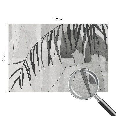 Non-woven wall mural with an abstract palm tree design