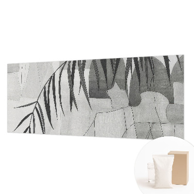Non-woven wall mural with an abstract palm tree design