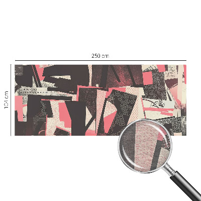 Non-woven photo wallpaper with a geometric collage design