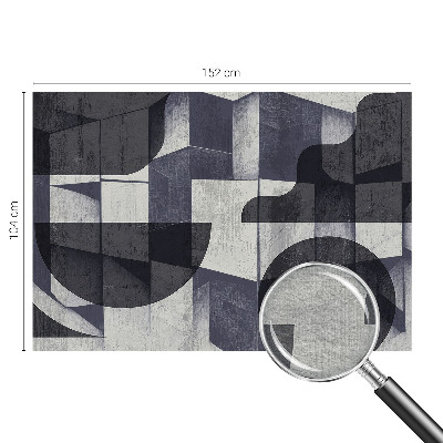 Photo wall mural with a geometric symmetry design