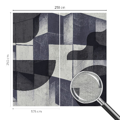 Photo wall mural with a geometric symmetry design