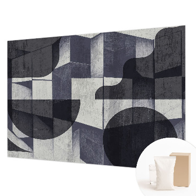 Photo wall mural with a geometric symmetry design