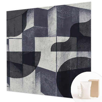 Photo wall mural with a geometric symmetry design
