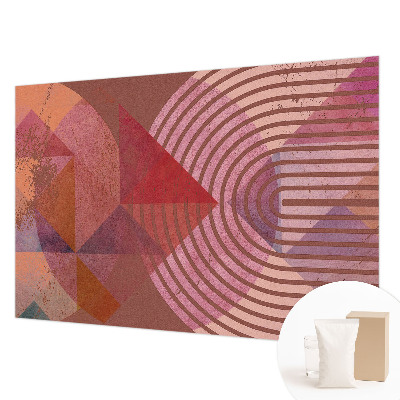 Wall mural for living room with abstract forms