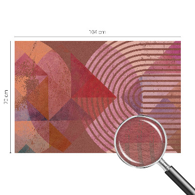 Wall mural for living room with abstract forms