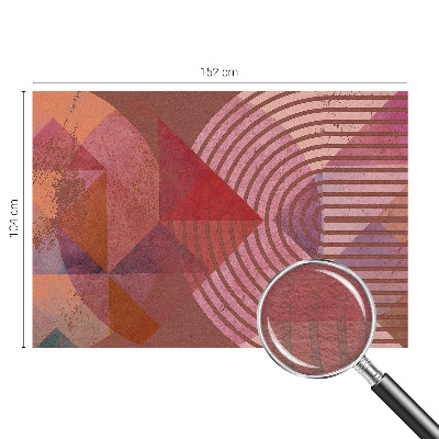 Wall mural for living room with abstract forms