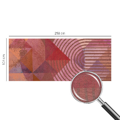 Wall mural for living room with abstract forms