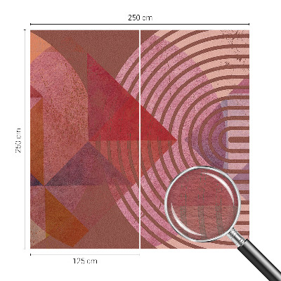 Wall mural for living room with abstract forms