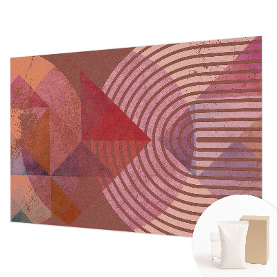Wall mural for living room with abstract forms