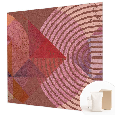 Wall mural for living room with abstract forms