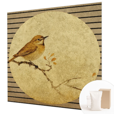 Wall mural for bedroom with a harmony bird design