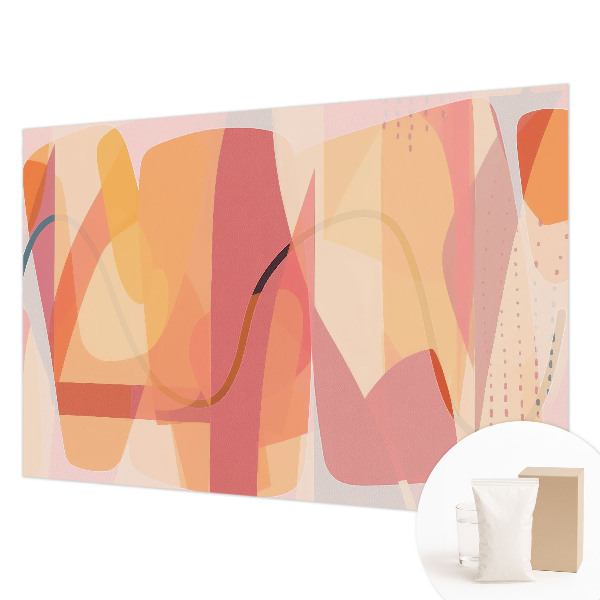 Decorative wall mural for living room with a colorful abstract design