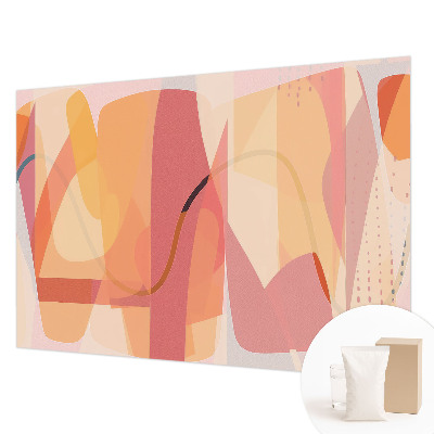 Decorative wall mural for living room with a colorful abstract design