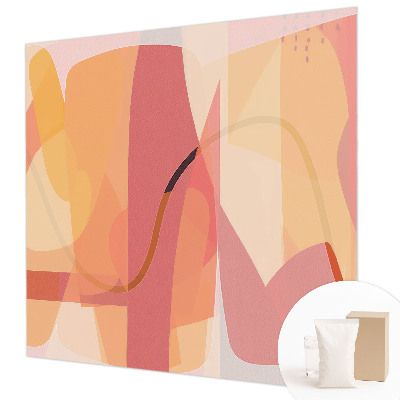 Decorative wall mural for living room with a colorful abstract design