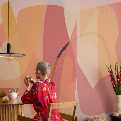 Decorative wall mural for living room with a colorful abstract design