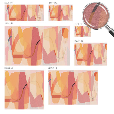 Decorative wall mural for living room with a colorful abstract design