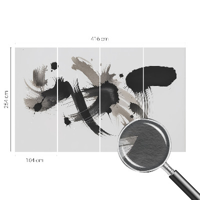 Wallpaper mural for living room featuring an abstract expression design