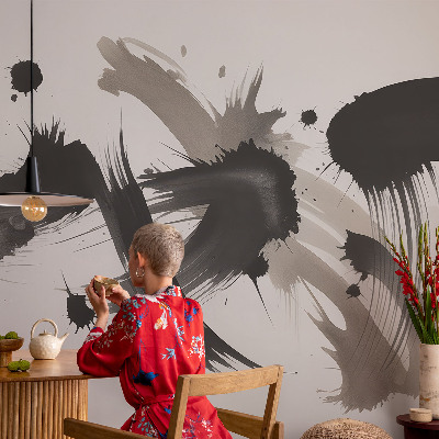 Wallpaper mural for living room featuring an abstract expression design