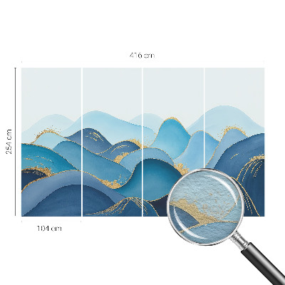 Bedroom wall mural wallpaper with a rolling landscape design
