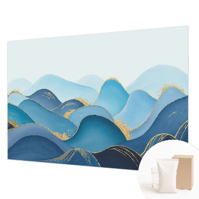 Bedroom wall mural wallpaper with a rolling landscape design