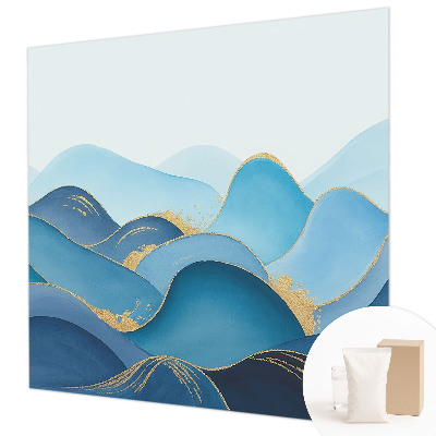Bedroom wall mural wallpaper with a rolling landscape design