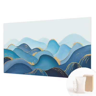 Bedroom wall mural wallpaper with a rolling landscape design