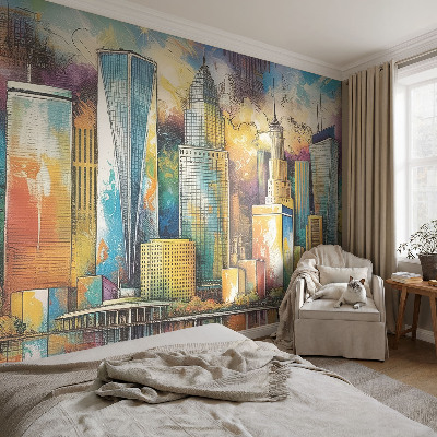 Large wallpaper mural City panorama