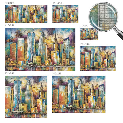 Large wallpaper mural City panorama