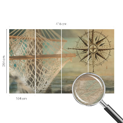 Large wall mural wallpaper with a sea relaxation scene