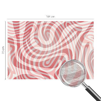 Large wall mural with wavy line pattern