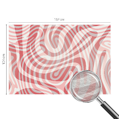Large wall mural with wavy line pattern