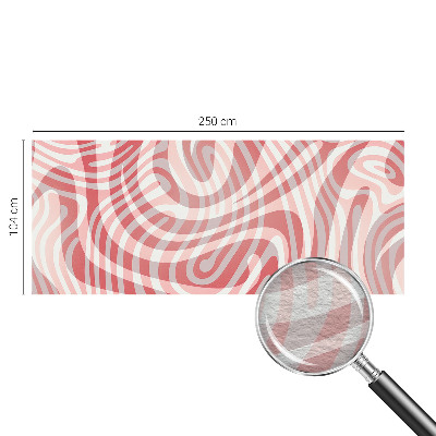 Large wall mural with wavy line pattern