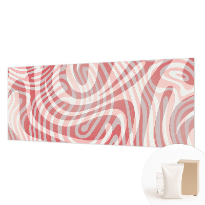 Large wall mural with wavy line pattern