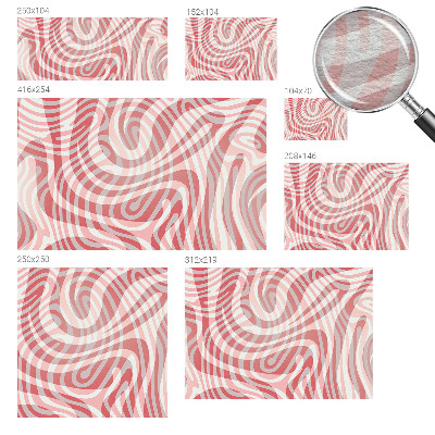 Large wall mural with wavy line pattern