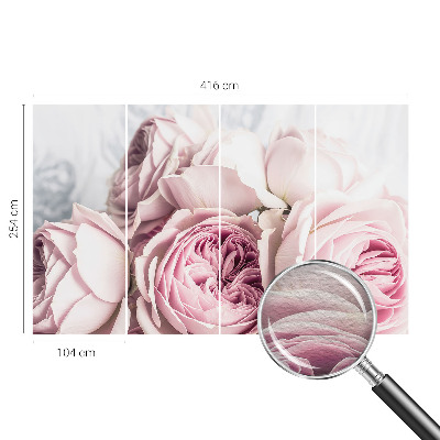 Custom size wall mural Pink roses