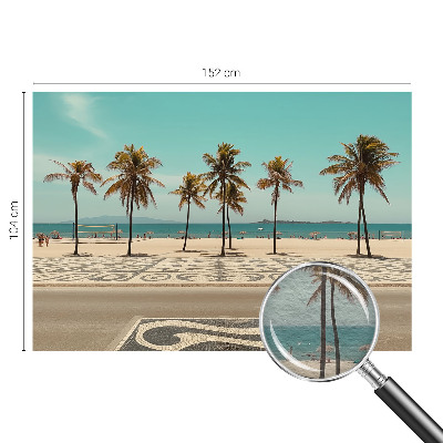 High quality wall mural wallpaper with a palm tree beach design